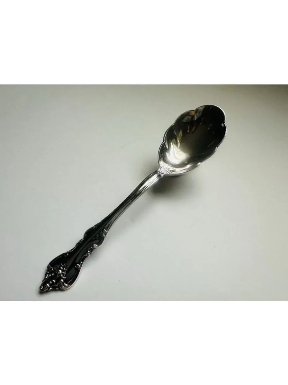 International Deep Silver Orleans French Baroque Sugar Spoon 1964 Silverplate